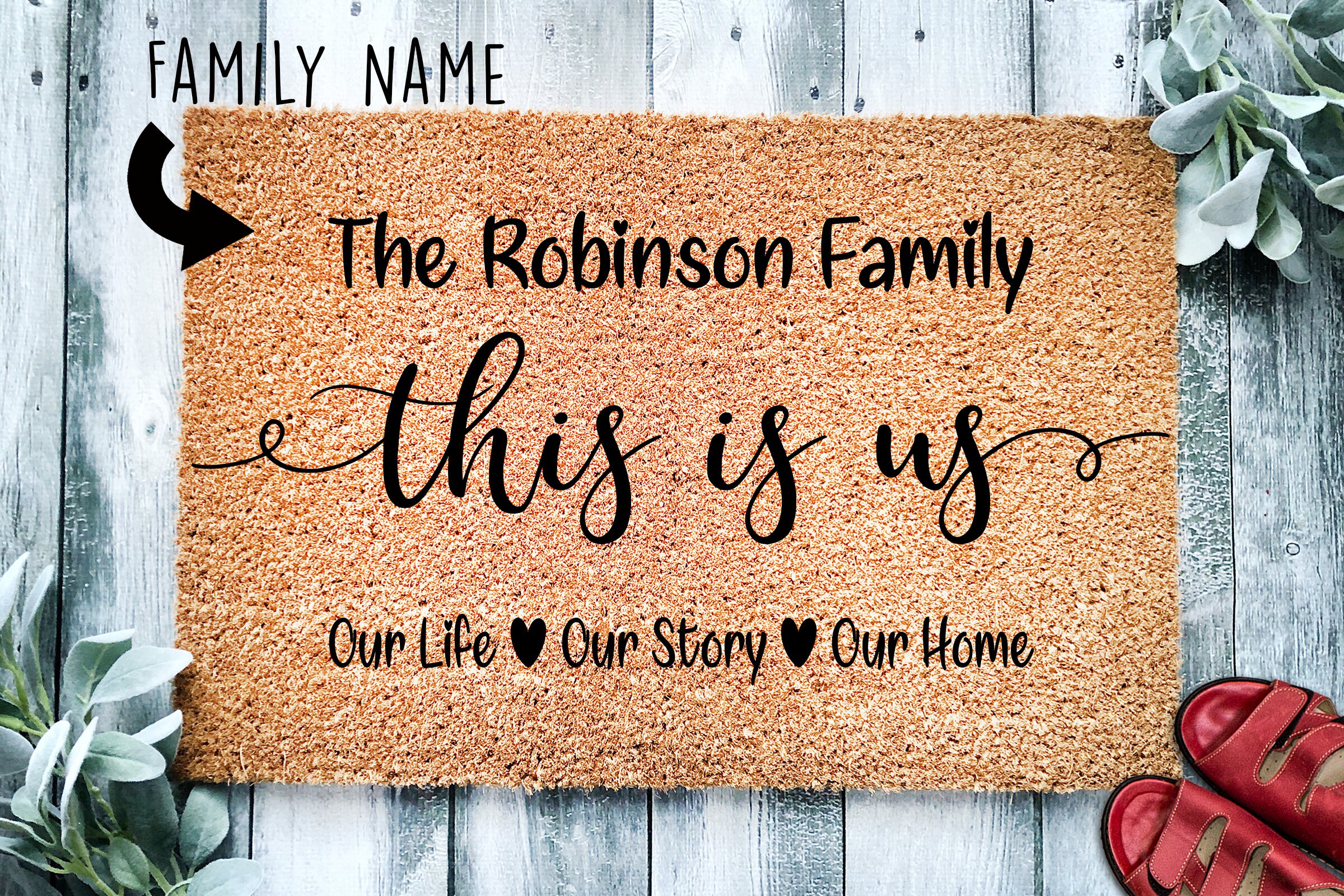 This is Us Custom Doormat Personalized Doormat Etsy