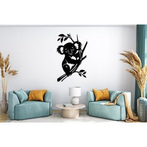 Koala Wood Cutout - Australian Animal Decor - Koala Silhouette Art - Nursery Home Decor - Handcrafted Koala Decor - Kids Room Cutout 7139**