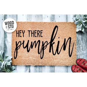 Doormat Hey There Pumpkin Door Mat Fall Doormat Welcome Mat Pumpkin Doormat Fall Autumn Decor New Home Halloween Thanksgiving Winter 1347**