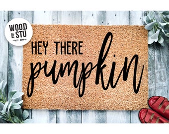 Doormat Hey There Pumpkin Door Mat Fall Doormat Welcome Mat Pumpkin Doormat Fall Autumn Decor New Home Halloween Thanksgiving Winter 1347**