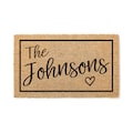 Wedding Gift for Couple Personalized Gift Engagement Gift Heartful Housewarming Welcome Mat Last Name Monogram Doormat Door Mat 1007