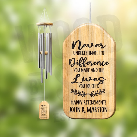 Custom Wind Chimes Gift - Retirement, Teacher, Coworker 7263