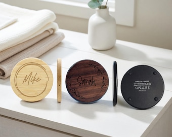 Personalized Wireless Charger, Custom Phone Charger, Gift For Him, Gift For Her, Charging Pad, Anniversary Charging Station