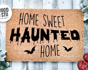 Doormat Home Sweet Haunted Home Door Mat Funny Doormat Welcome Mat Halloween Decor Cute Door Mat | Home Doormat Halloween Welcome Mat 1276**