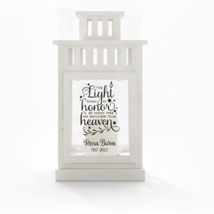 Memorial Lantern For Loss, Sympathy Gift, Bereavement Gift, Personalized Lantern, In Loving Memory, Remembrance Funeral Decor