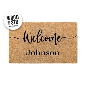 Custom Doormat Housewarming Gift Wedding Gift Personalized Gift Closing Gift Welcome Mat Front Door Mat Farmhouse Decor New Home Newly 1047