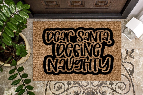 Funny Christmas Door Mat, Dear Santa Door Mat