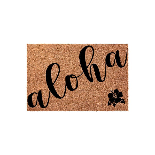 Aloha Doormat, Coir Doormat, Welcome Mat, Housewarming Gift, Front Door Mat, Summer Funny Doormats, New Home Gift, Entry Rug