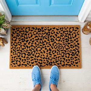 Leopard Print Doormat, Welcome Mat, Coir Doormats, Front Door Mat, Housewarming Gift, New Home Gift, Leopard Doormat, Animal Print bild 9