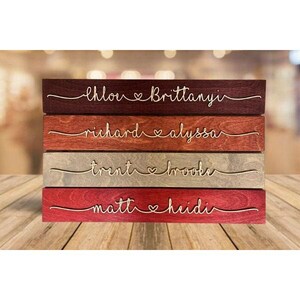 Personalized Couple Name Sign, Wedding Gift, Anniversary Gift, Custom Name Sign, Personalized Engagement Couple, Custom Wall Art image 2