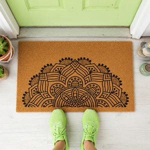 Mandala Pattern Decorative Doormat - Bohemian Style Front Door Mat