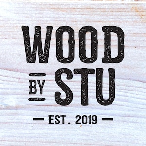 a wooden sign that says wood by stu