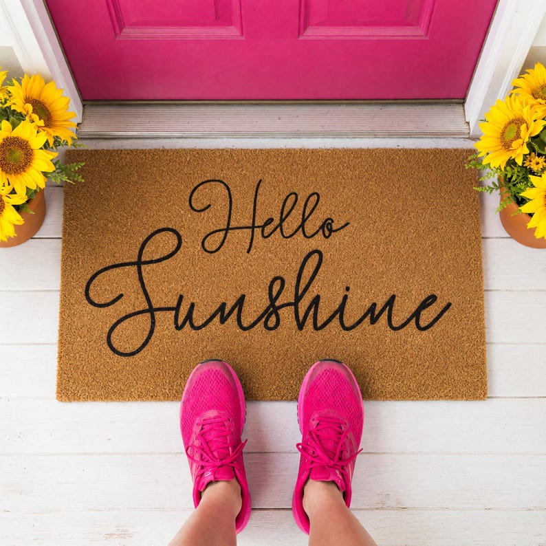 Hello Sunshine Doormat Welcome Mat Closing Gift 1718