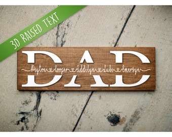 Dad Sign, Personalized from Kids (Father’s Day Custom)