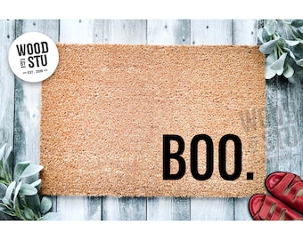 Doormat Boo Halloween | Funny Doormat | Welcome Mat | Funny Door Mat | Fall Autumn Decor Gift | Home Doormat | Halloween Doormat 1744**