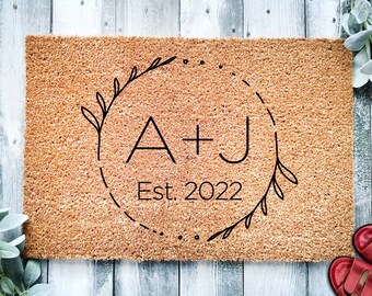 Housewarming Gift | Wedding Gift | Custom Doormat | Personalized Doormat | Closing Gift | Welcome Doormat | Front Door Mat | Monogram Rug