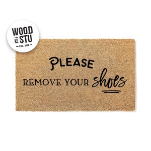 Doormat: Funny Please Remove Shoes Welcome Mat (Outdoor Entry) 1107