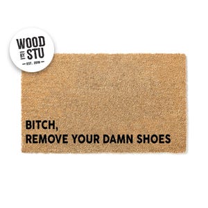Doormat Welcome Mat: Funny Remove Shoes - Porch Entry Rug 1120