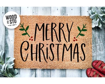 Doormat Merry Christmas | Christmas Doormat | Winter Decoration | Welcome Mat | Holiday Doormat | Winter Decor | Christmas Gift 1574**