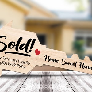 Sold Key Sign For Realtors Closing Gift Real Estate Agent, 59% OFF