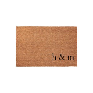 H & M Monogram Doormat - Housewarming Gift - Initials Welcome Mat