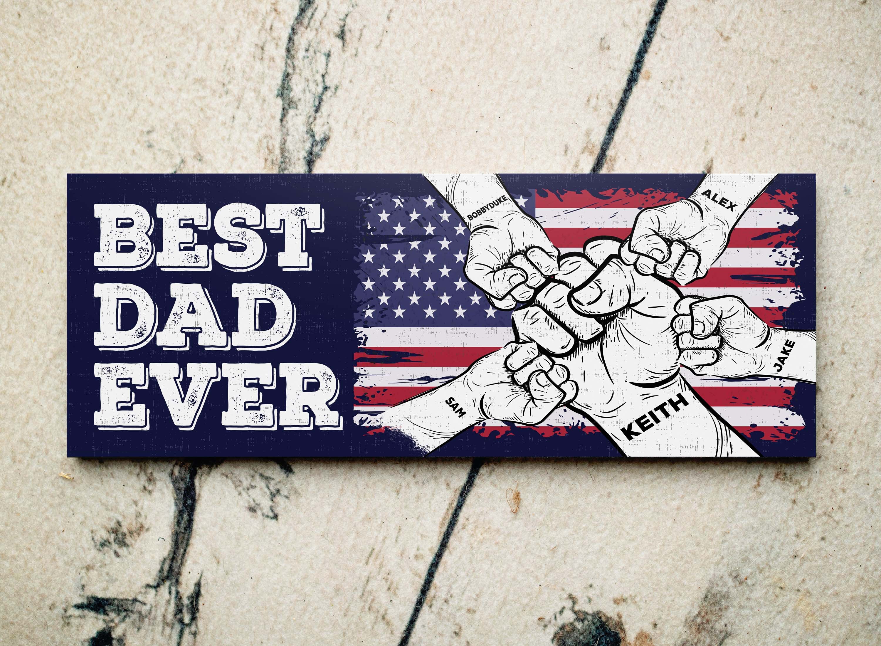 Best Dad Ever Fistbump Dad Fathers Day Gift Dad Sign Etsy 日本