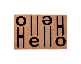 Hello Doormat, Welcome Mat For Front Door, Coir Doormats, Housewarming Gift, New Home Gift, Outdoor Door Mat, Funny Entryway Rug