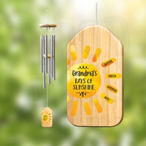 Personalized Gift for Grandma Wind Chimes | Grandma Gift | Mother's Day Gift for Nana Gift Grandkids Gift for Grandma Mothers Day Gift
