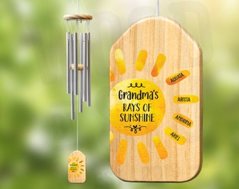 Personalized Gift for Grandma Wind Chimes | Grandma Gift | Mother's Day Gift for Nana Gift Grandkids Gift for Grandma Mothers Day Gift