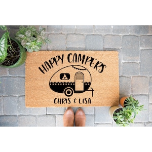 Happy Camper Doormat - Etsy
