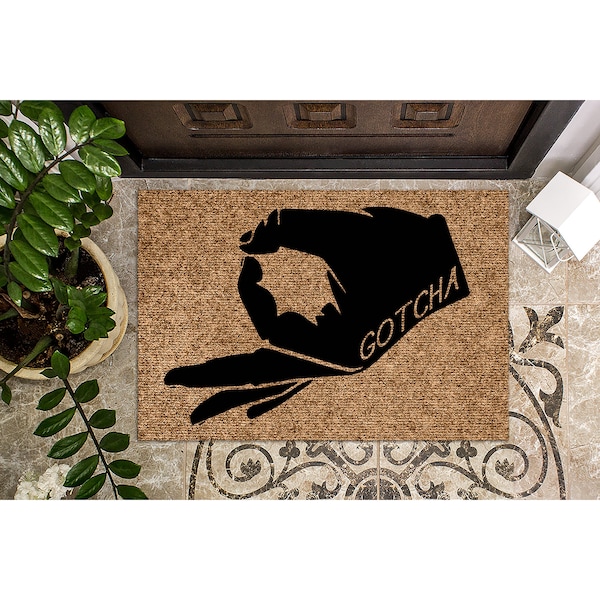 Doormat Gotcha Game  Welcome Mat Funny Doormat Funny Gift New Home Doormat Front Door Welcome Rug Housewarming Gift Dorm Fraternity 1054**