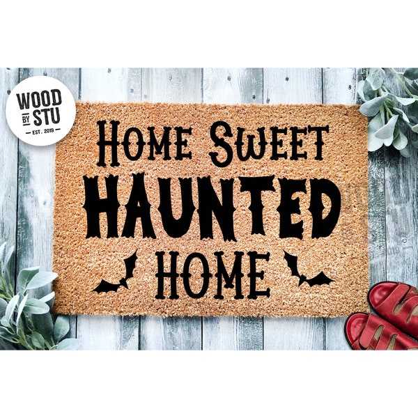 Doormat Home Sweet Haunted Home l Funny Doormat Welcome Mat Halloween Decor Funny Door Mat Home Doormat Halloween Welcome Mat 1276**