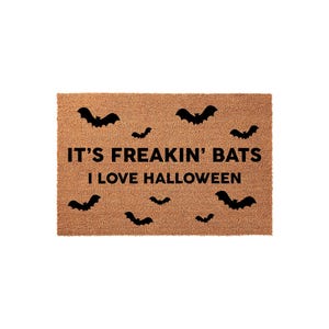 It's Freakin' Bats I Love Halloween Doormat - Welcome Mat Gift bild 1