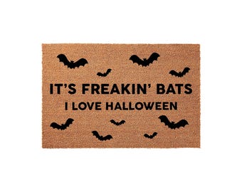 It's Freakin' Bats I Love Halloween Doormat - Welcome Mat Gift