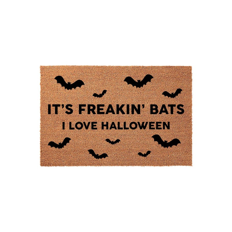 It's Freakin' Bats I Love Halloween Doormat - Welcome Mat Gift bild 1