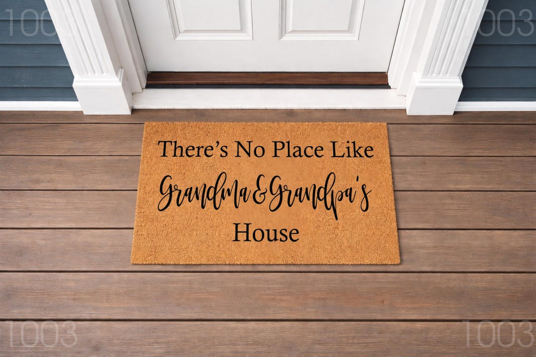 Custom Doormat There's No Place Like Grandma and Grandpa's Grandparent ...