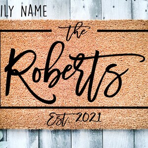 Lopez Historical Shield On Cobblestone Doormat Personalized Doormat Rug Housewarming Gift Family Welcome Mat Custom Funny Birthday New Year