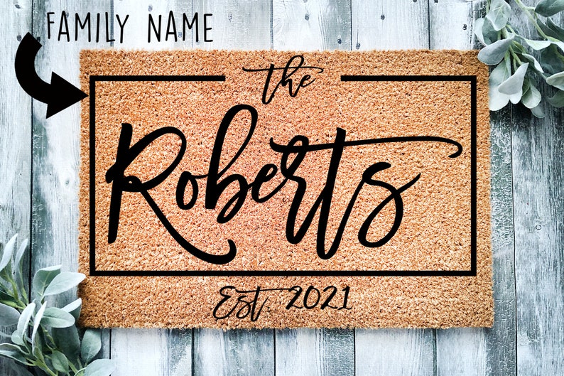 Housewarming Gift | Wedding Gift | Custom Doormat | Personalized Doormat | Closing Gift | Welcome Doormat | Front Door Mat | Monogram Rug