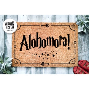 Doormat Alohomora | Geek Chic Doormat Magical Fantasy Nerdy Housewarming Gift Doormat Closing Gift Welcome Doormat HP Home Decor 1610**