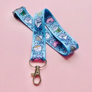 Breuer Crew Lanyard – Tee & Kaffee – Tee-Geschenke – Fob – Arbeit – College – Uni – Id Badge – Pin-Sammlung – Schule – Schlüssel – Schlüsselbund – Kellylou
