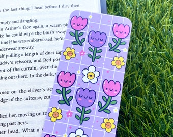 Floral Cuties Bookmark - Plants - Illustrated - Flowers - Spring - Cute Bookmark - Bookish Gifts - Kawaii - Kellylou - Reading - Bookworm