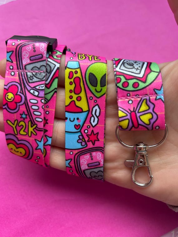 Y2K Nostalgia Polyester Lanyard : Safety Breakaway - 2000s - Retro