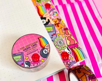 90s Nostalgia Washi Tape - Toys - 1990s - Furby - Childhood - Stationery - Washi Set - Journalling - Scrapbooking