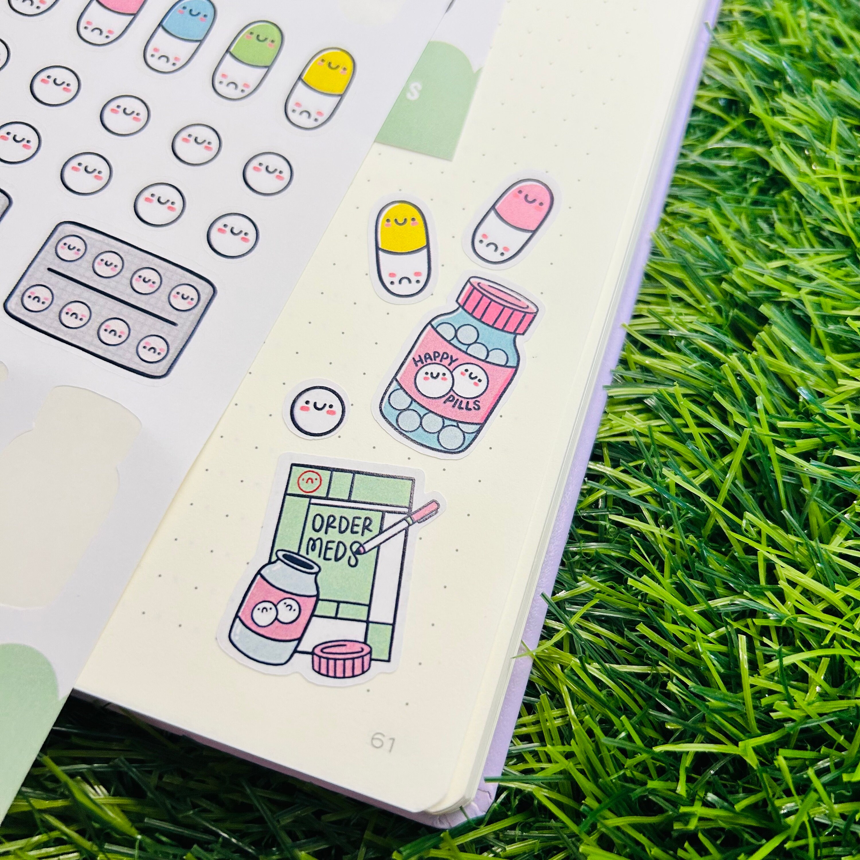 Medicated Cuties : Paper Stickers Sheet - Planner - Junk Journal ...