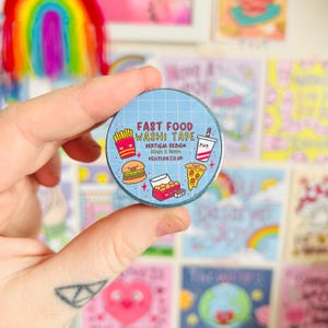 Fast Food Pals Washi Tape - Nuggets - Friet - Burger - Eten - Briefpapier - Washi Set - Cute - Journalling - Scrapbooking - Kawaii - Kellylou