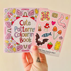 Cute Patterns Mini Colouring Book - Mandala - Kawaii - Colouring In - Colouring In - Sticker Sheet - Coloring Book - Mindfulness - Kellylou