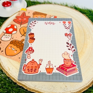 Blocco note A6 Cosy Notes - Autunno - Lettura - Regali per amanti dei libri - Cancelleria Cosy - Album - Kawaii - Kellylou - Note - Liste - Diario