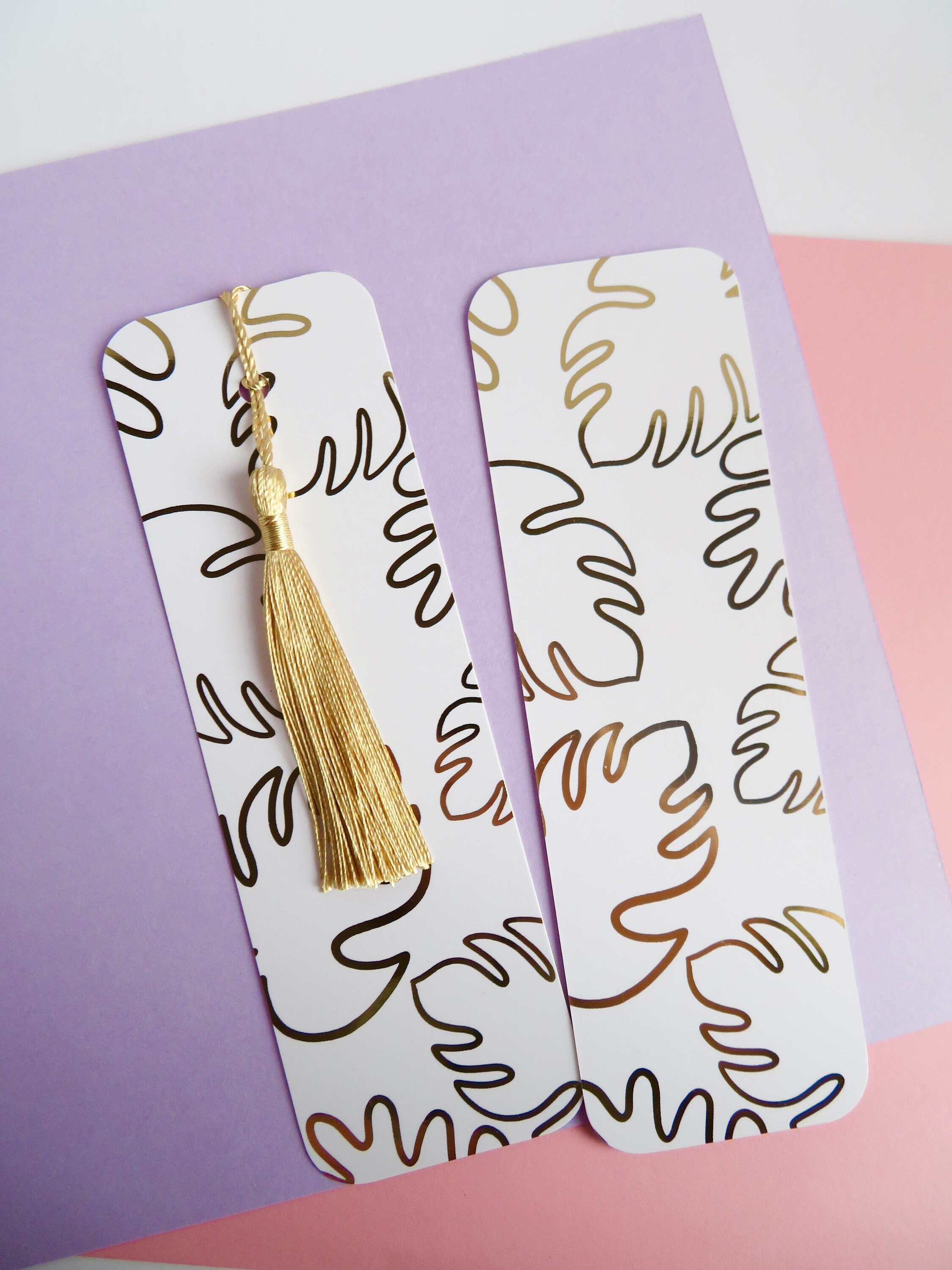 Plant Leaf Foiled Bookmark Plants Bookmark Plants Etsy