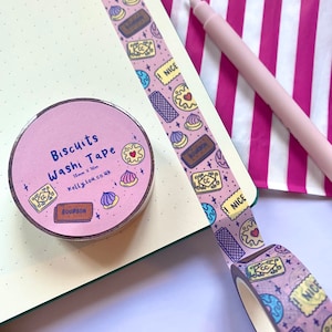 Verticale koekjes Washi Tape - thee en koffie - theezakje - theecadeaus - schrijfwaren - Washi-set - schattig - journalling - scrapbooking - Kellylou