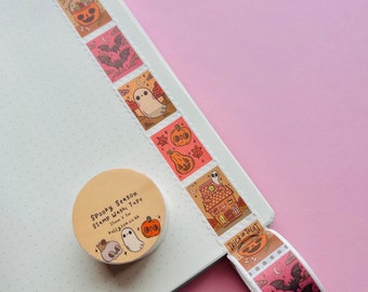 Spooky Season Stamp Washi Tape - Halloween - Cartas - Snail Mail - Planificador - Papelería - Washi - Diario - Scrapbooking - Kellylou